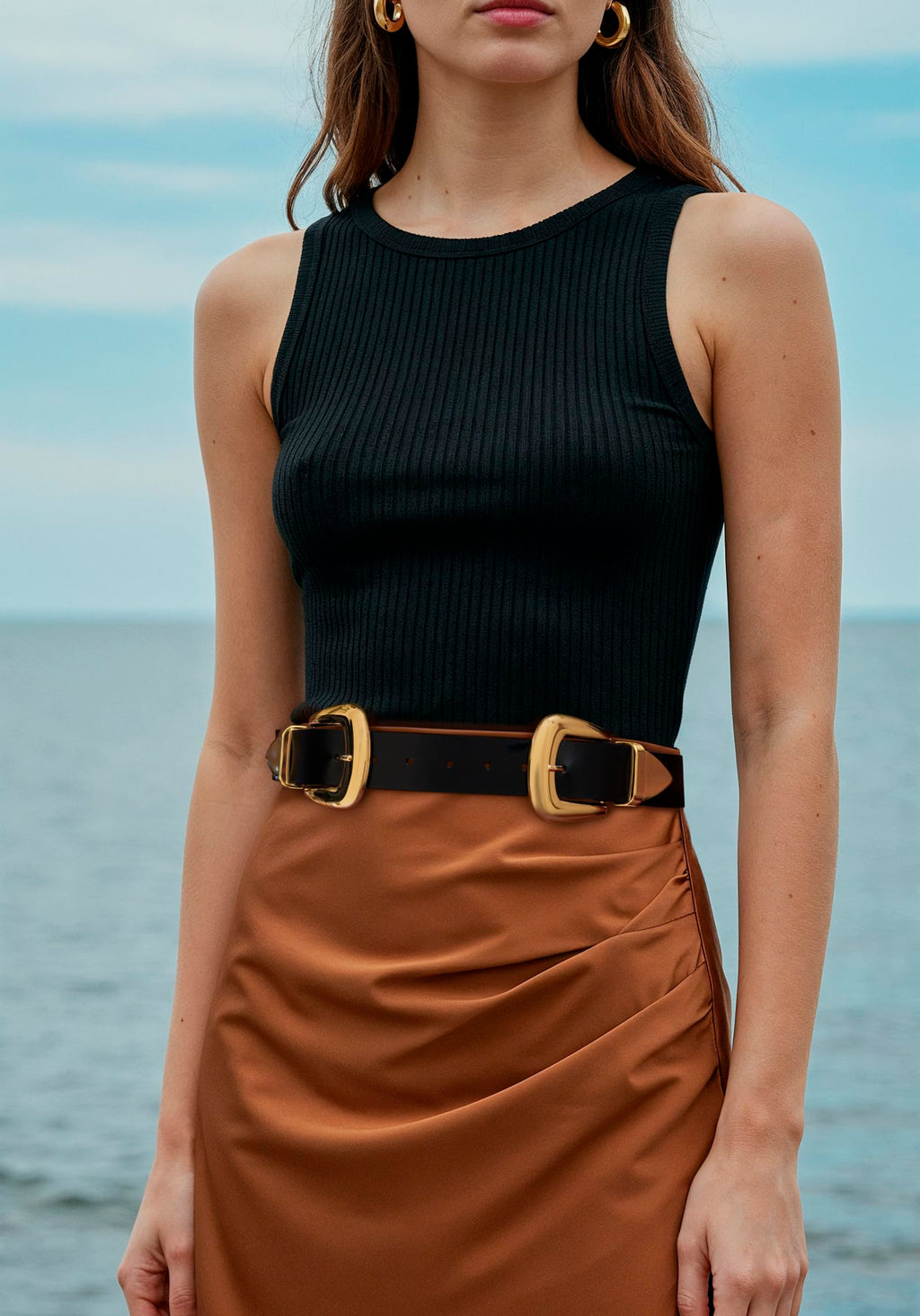 Double Buckle Western Waist Belt for Women - Texas Sun Western Wear