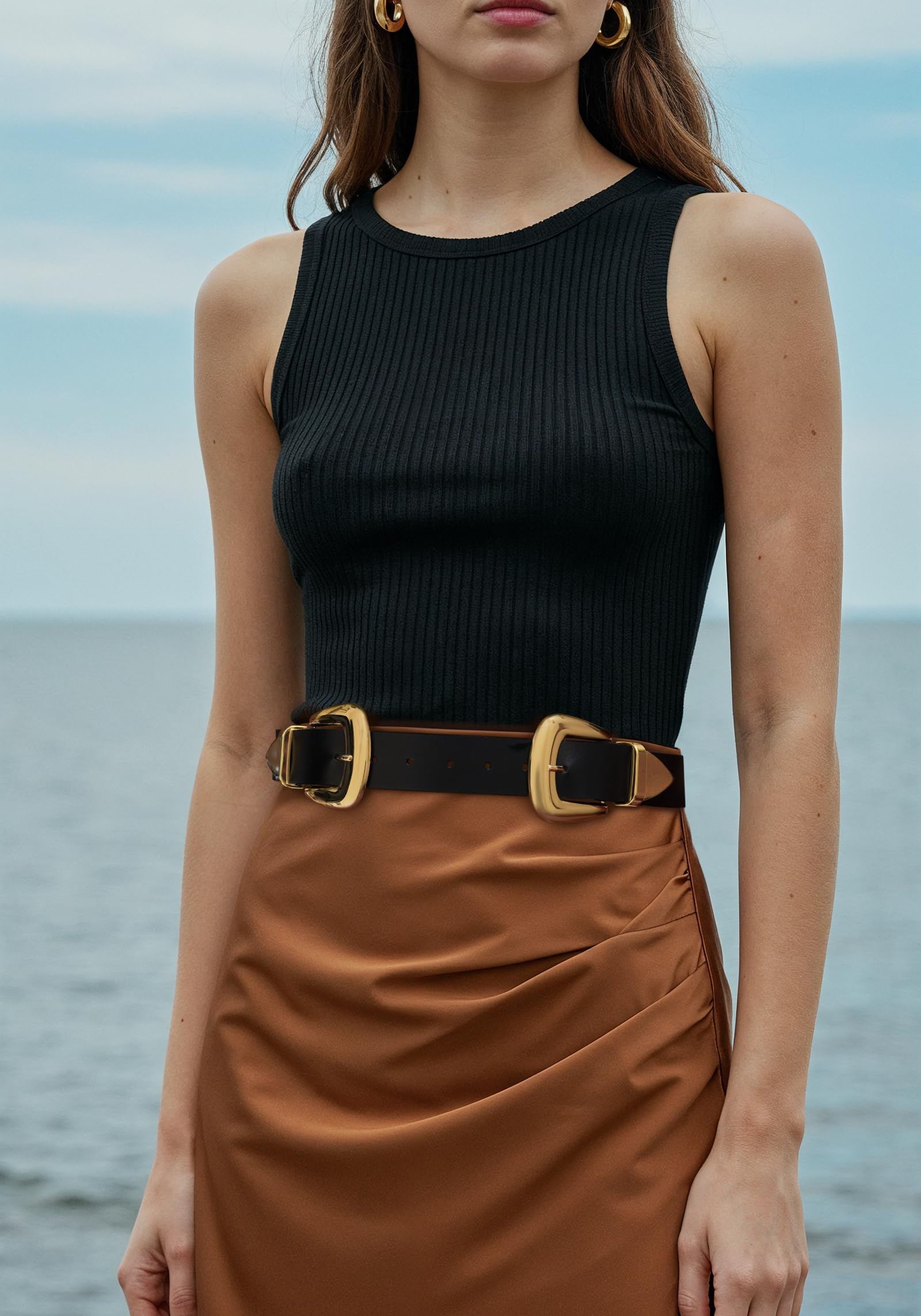 Double Buckle Western Waist Belt for Women - Texas Sun Western Wear