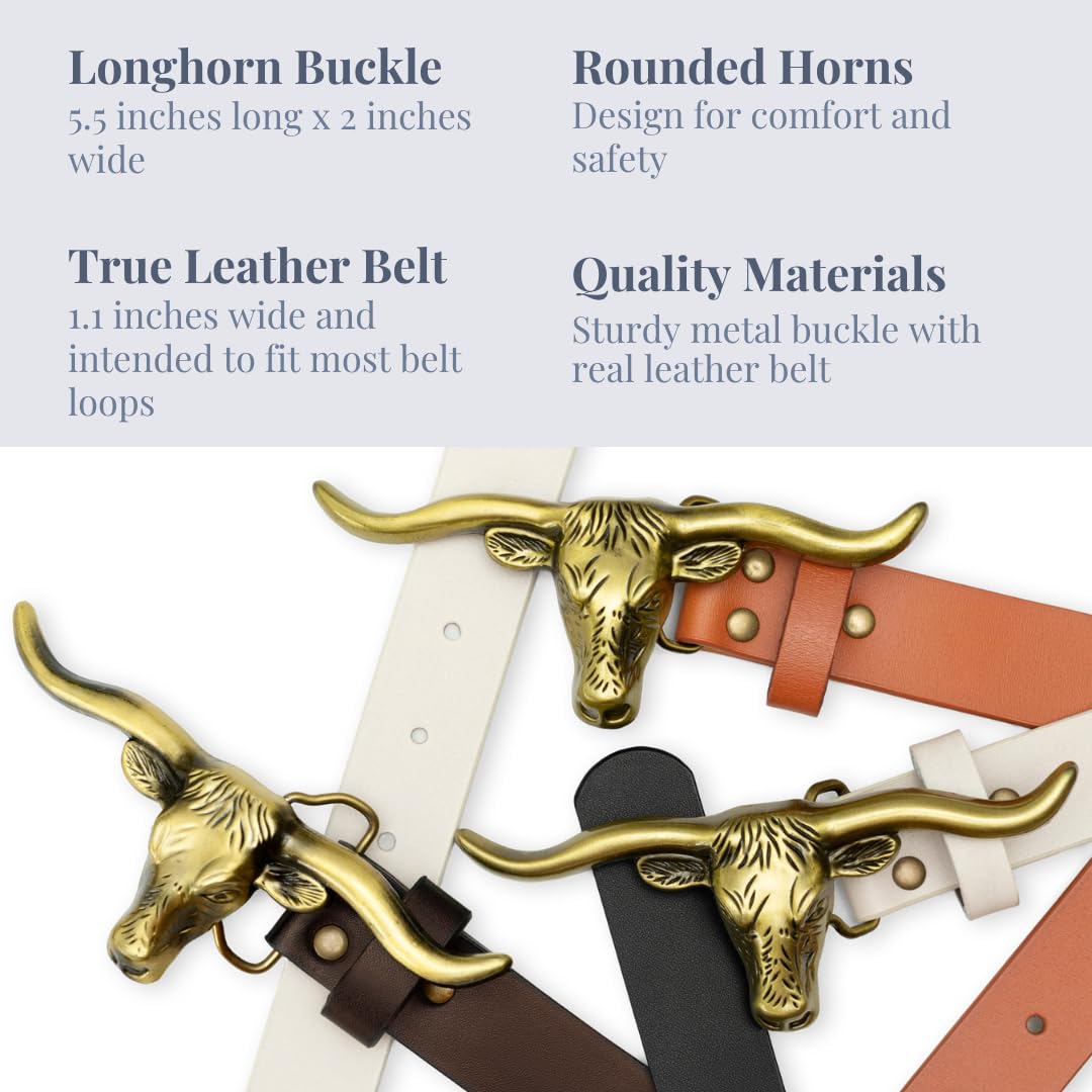 Signature Longhorn Western Belt for Women - Texas Sun Western Wear
